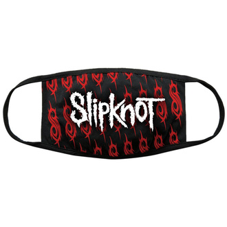Maske Mundmaske Slipknot - White Logo & Sigils - BL - ROCK OFF, ROCK OFF, Slipknot