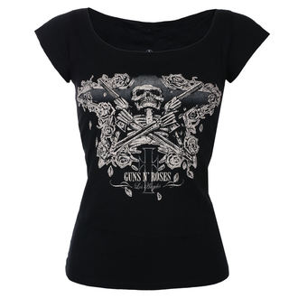 Damen T-Shirt Metal Guns N' Roses - Skeleton - ROCK OFF, ROCK OFF, Guns N' Roses