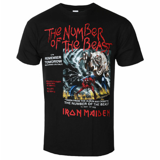 Herren-T-Shirt Iron Maiden - NOTB Vinyl Promo - SCHWARZ - ROCK OFF, ROCK OFF, Iron Maiden