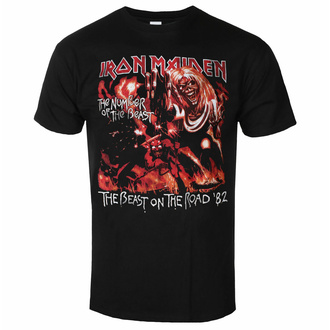 Herren-T-Shirt Iron Maiden - NOTB The Beast He The Road - SCHWARZ - ROCK OFF, ROCK OFF, Iron Maiden